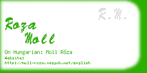 roza moll business card